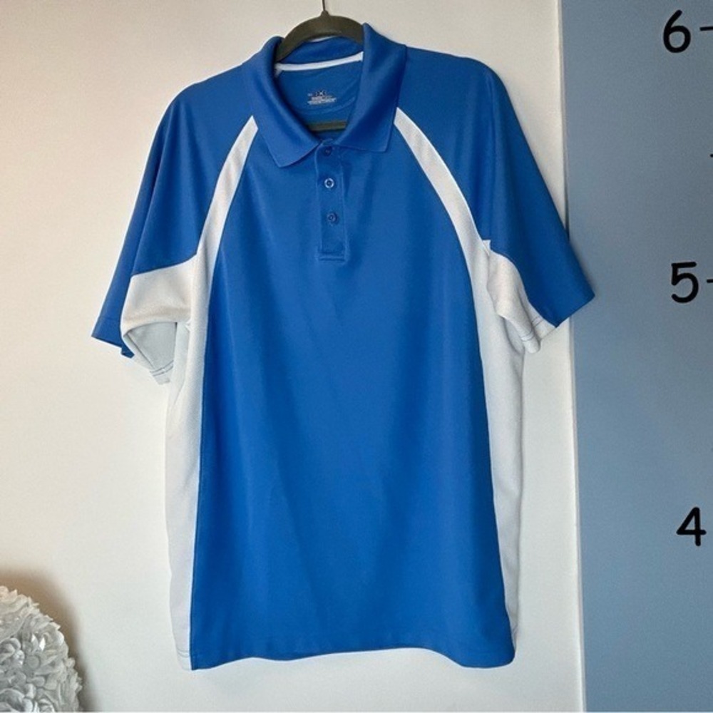 Under Armour Blue & White Polo Men's Shirt‎ Large